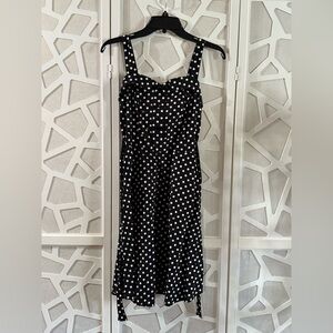 Mlle Gabrielle Black and White Polka Dot Sundress
